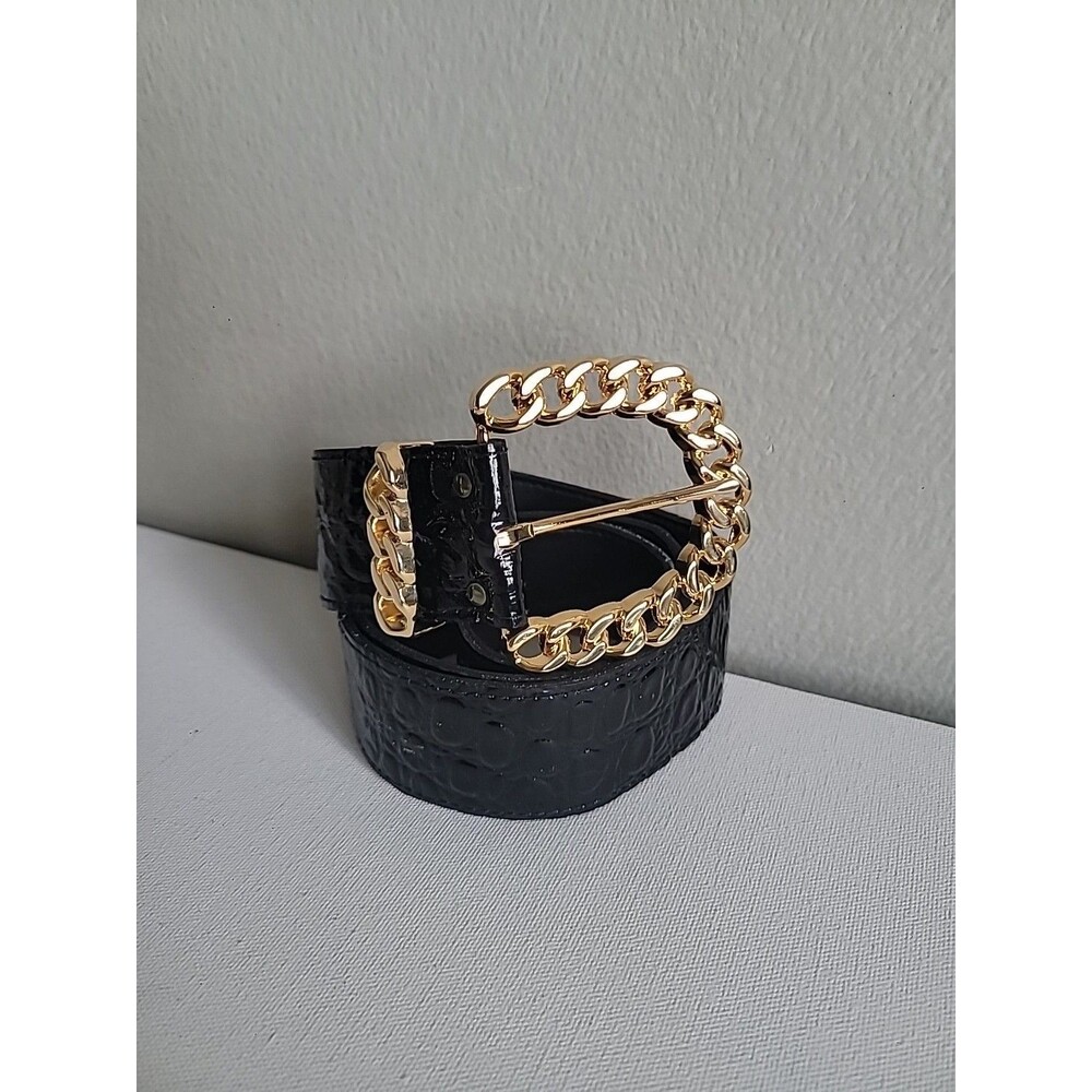 Vintage Faux Leather Belt Sz M/L Grunge Steampunk